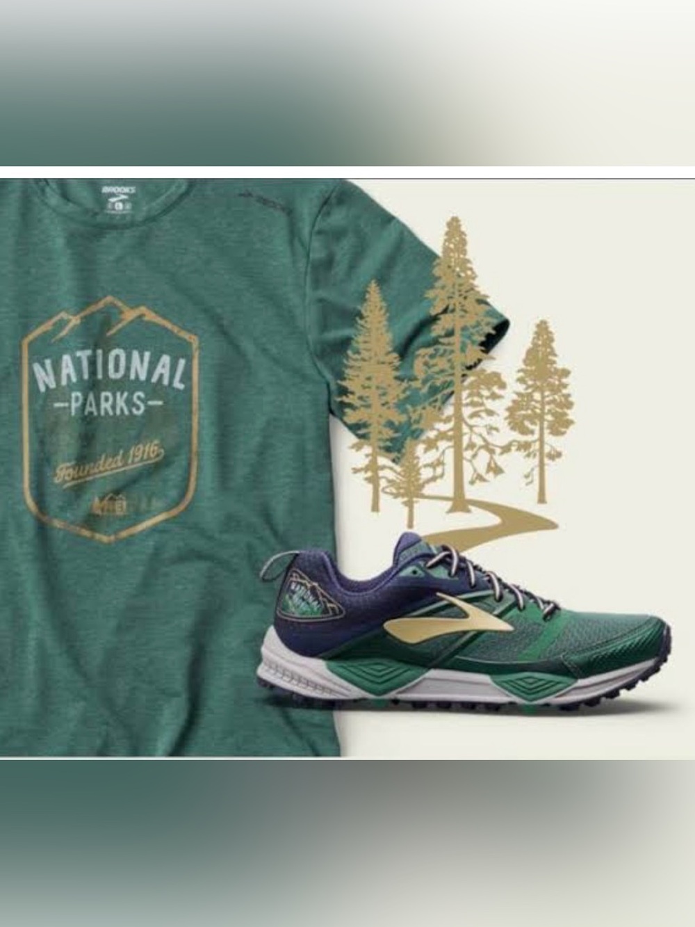 NWT RARE LIMITED EDITION Brooks Cascadia 12 National Parks Size